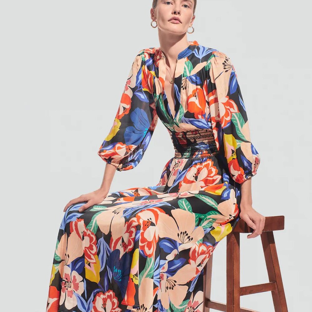 The Isla Dress in Poppy Field